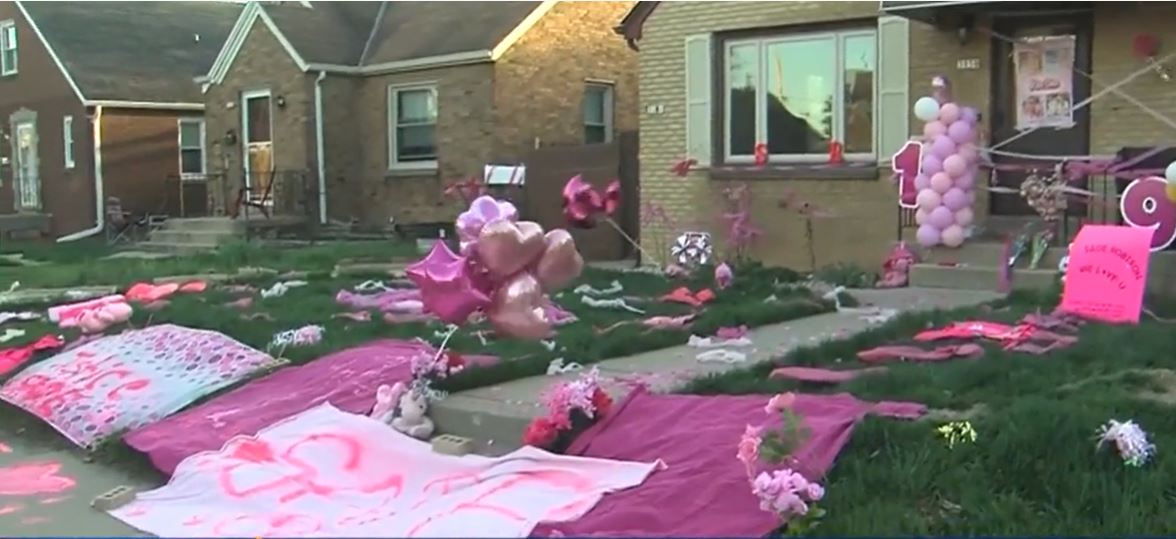 Community Group Creates Makeshift Memorial To Sade Robinson In Front ...