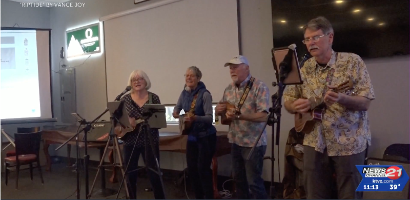 Melodies and merriment fill the air, as Bend ukulele aficionados gather for a festive get-together - KTVZ