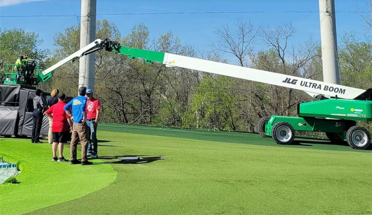 <i>Overland Park police/KCTV via CNN Newsource</i><br/>Overland Park police provided a picture of a red-shouldered hawk trapped in a net at Top Golf