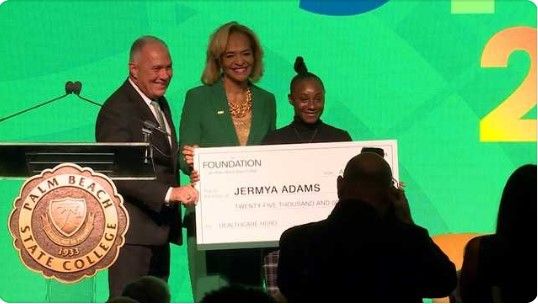 <i>WPBF via CNN Newsource</i><br/>A woman who saved a toddler from nearly drowning in a West Palm Beach lake is being recognized for her life-saving actions. She was surprised with a full scholarship from Palm Beach State College at their annual STEAM luncheon.