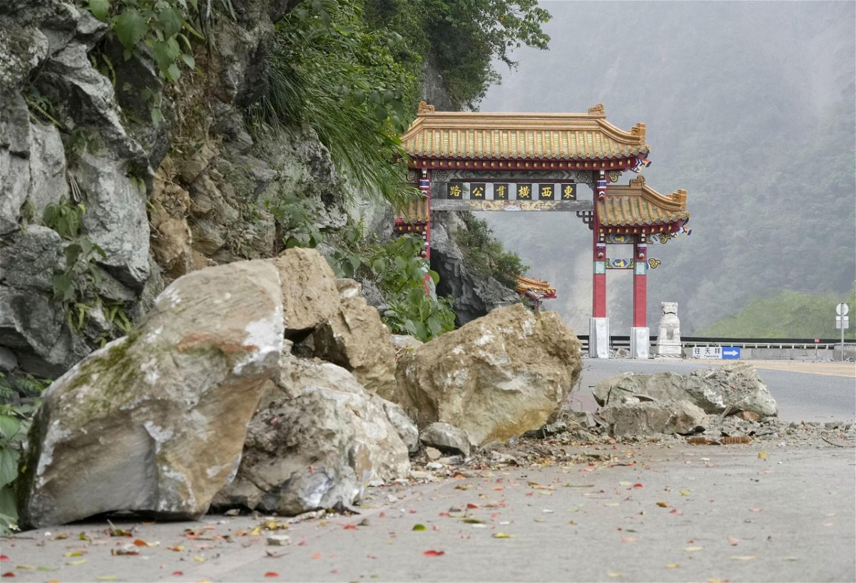 <i>Kyodo News/Getty Images via CNN Newsource</i><br/>Photo taken in Hualien