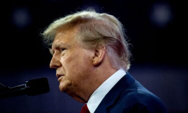 Former President Donald Trump is seen at an event in National Harbor