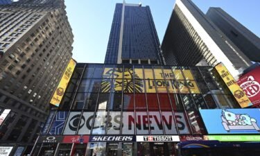 CBS Times Square Headquarters signage. Its news division announced that it will invest more deeply into its digital offering