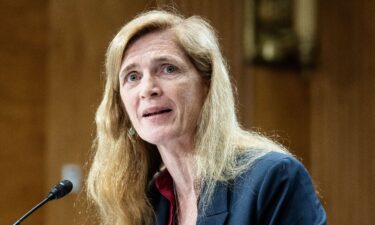 Administrator of the United States Agency for International Development Samantha Power speaks at a hearing at the US Capitol on Wednesday