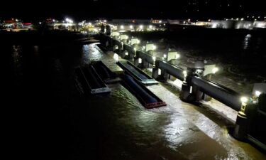 A marina in Pittsburgh sustained extensive damage after 26 barges broke loose late Friday night and floated uncontrollably down the Ohio River.