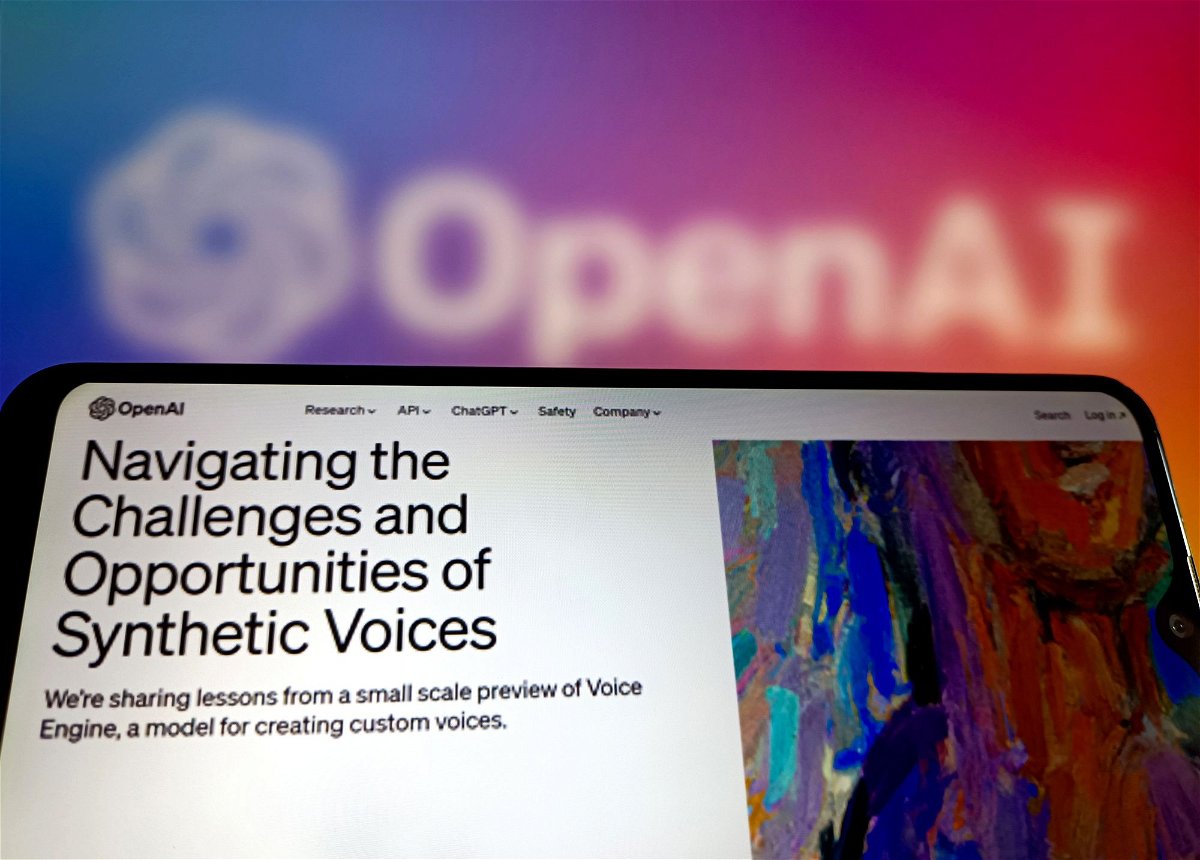 <i>Costfoto/NurPhoto/Getty Images via CNN Newsource</i><br/>OpenAI is releasing Voice Engine
