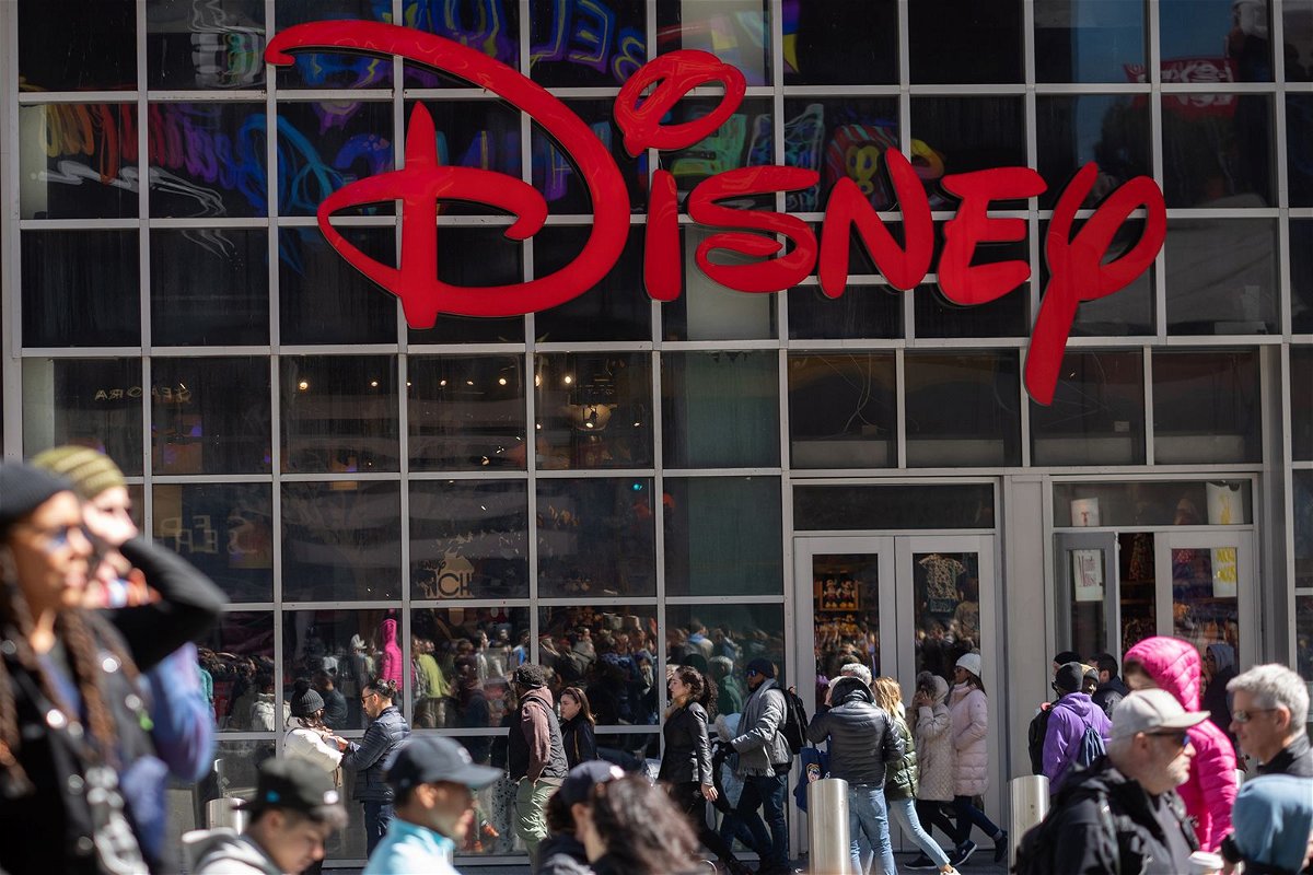 <i>Jeenah Moon/Bloomberg/Getty Images via CNN Newsource</i><br/>The Disney store in the Times Square neighborhood of New York