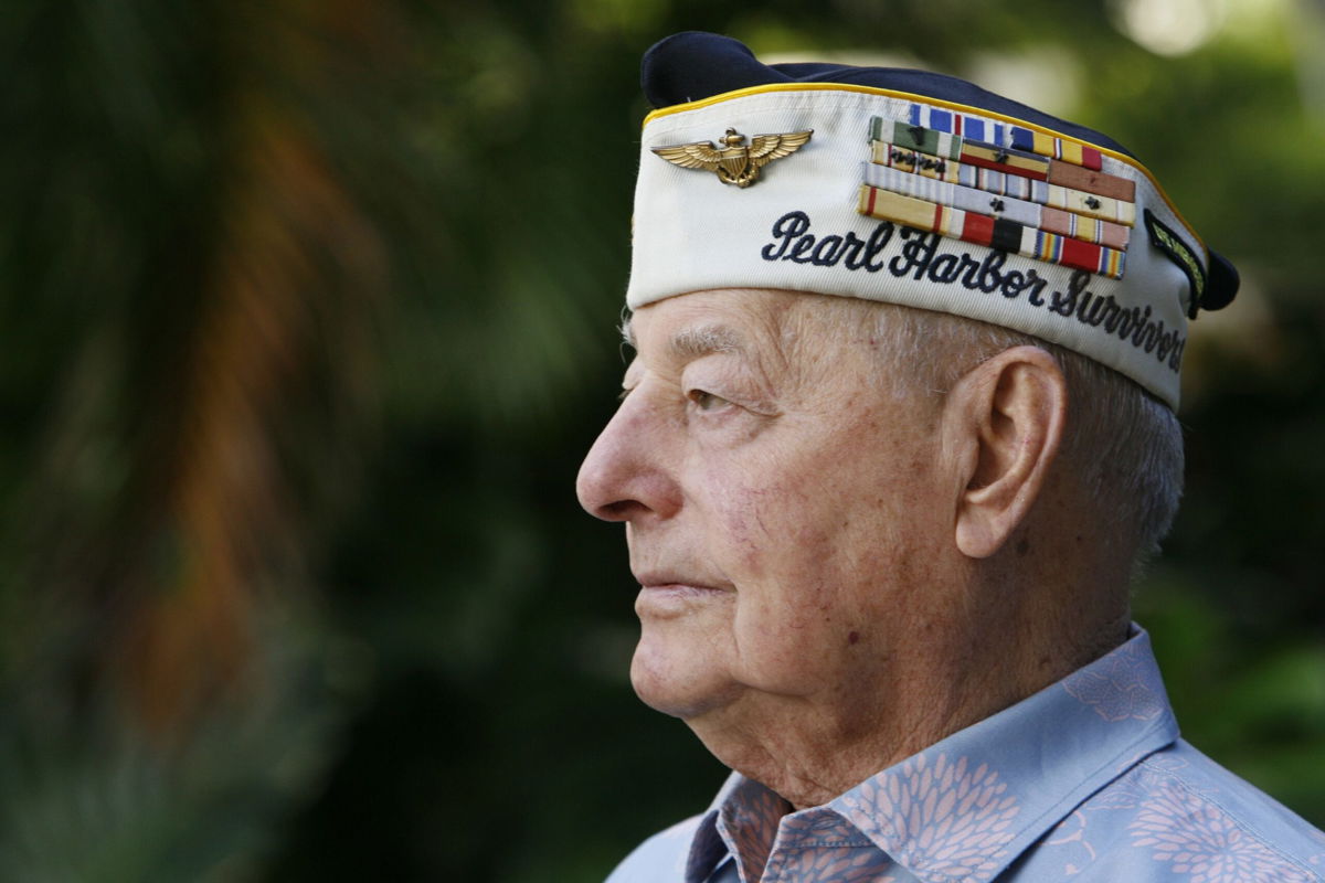 <i>Rich Pedroncelli/AP via CNN Newsource</i><br/>Pearl Harbor survivor Lou Conter