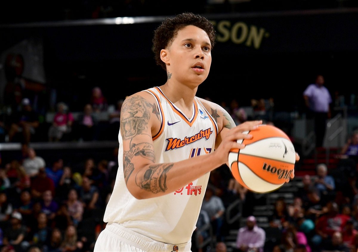 <i>Kate Frese/NBAE/Getty Images via CNN Newsource</i><br/>Brittney Griner playing for the Phoenix Mercury on August 5