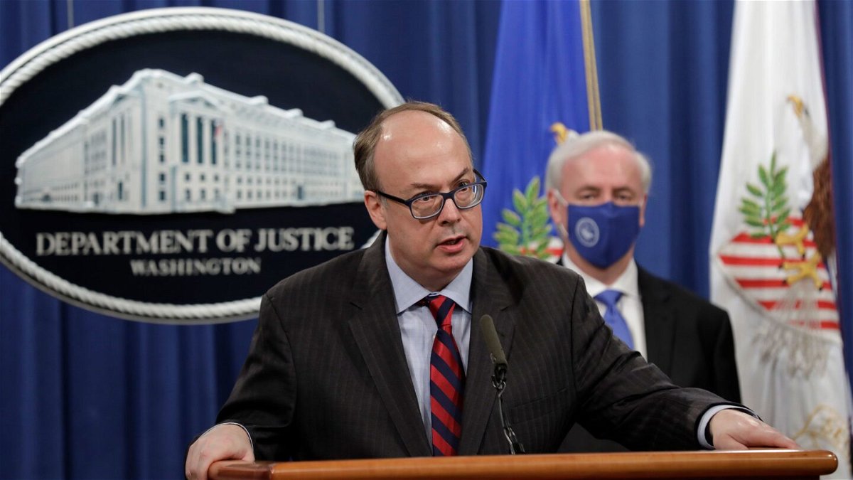 <i>Yuri Gripas/Pool/Getty Images via CNN Newsource</i><br/>Then-Acting Assistant US Attorney General Jeffrey Clark speaks next to Deputy US Attorney General Jeffrey Rosen at a news conference. An attorney discipline panel in Washington