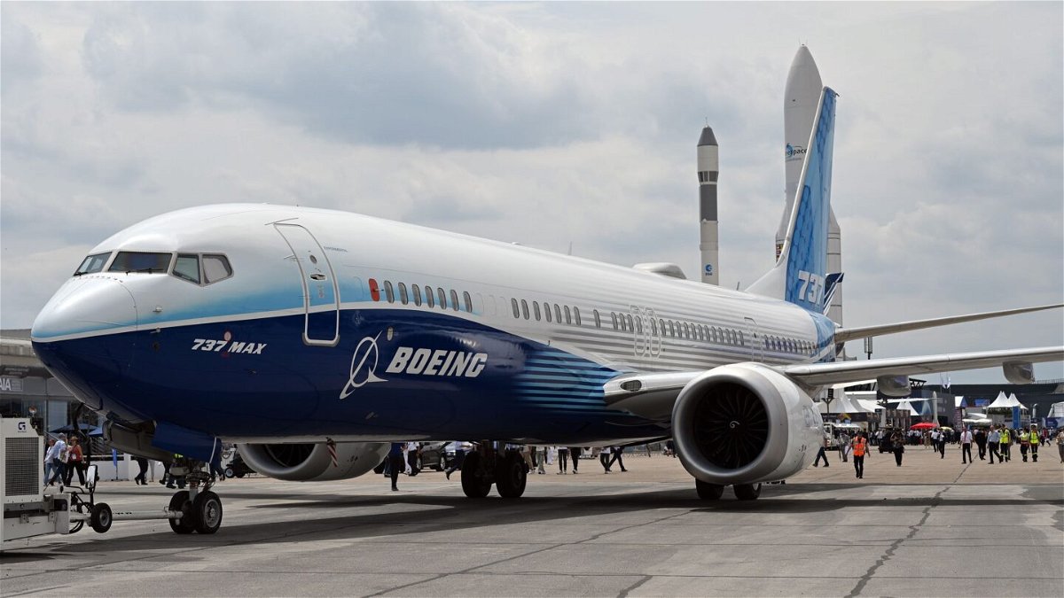 <i>Mustafa Yalcin/Anadolu Agency/Getty Images via CNN Newsource</i><br/>A Boeing 737-10 Max prepares to take off during the 2023 International Paris Air Show. Despite a big order for 115 of the jet in March from American Airlines