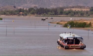 Lake Patzcuaro is seen in a video from the government of Patzcuaro. The popular lake in central Mexico that is a major tourist destination during the Day of the Dead festivities is drying up due to drought