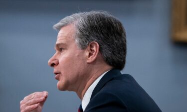 FBI Director Christopher Wray testifies during a House Appropriations Subcommittee on Commerce