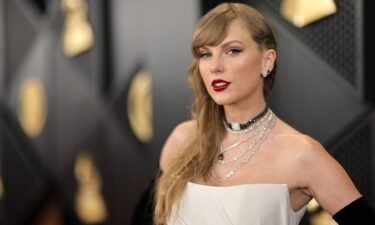 Taylor Swift at the 2024 Grammy Awards in Los Angeles.