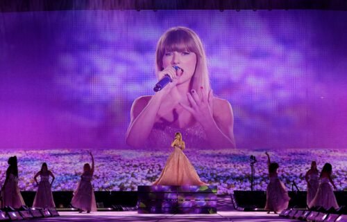 Taylor Swift performs onstage during "Taylor Swift | The Eras Tour" at MetLife Stadium in May 2023 in East Rutherford