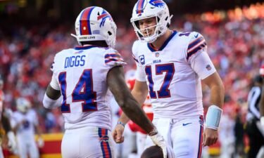 Buffalo Bills quarterback Josh Allen (right) and Stefon Diggs (left) built up a productive relationship on the field during their time together with the team.