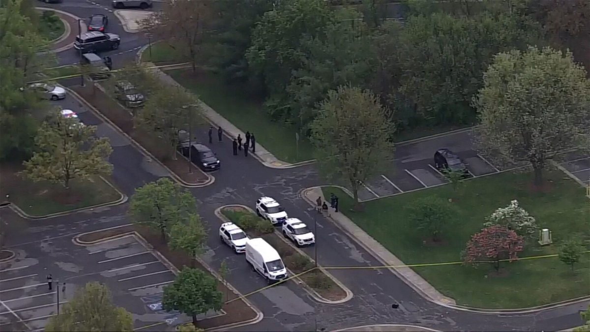 <i>WJLA via CNN Newsource</i><br/>Law enforcement appear on the scene of a shooting in Greenbelt