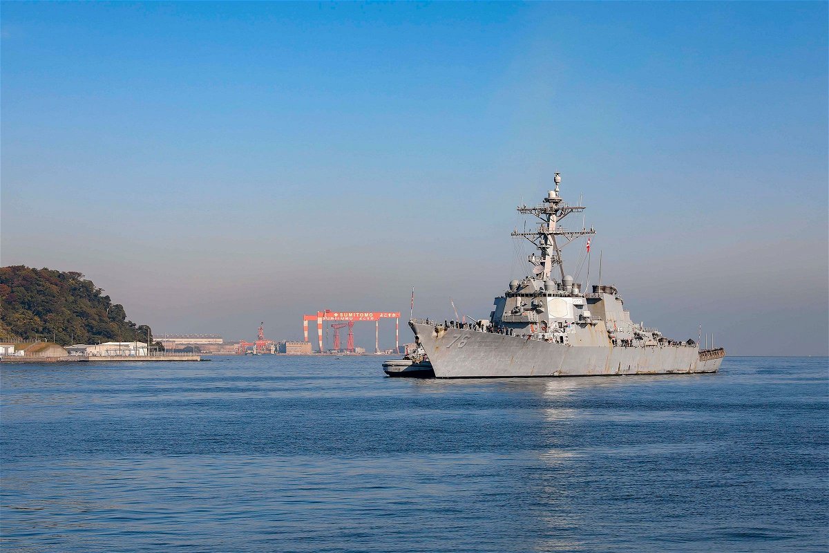 <i>Mass Communication Specialist 1st Class Donavan K. Patubo/US Navy via CNN Newsource</i><br/>This photo from the US Navy shows the USS Higgins in Yokosuka