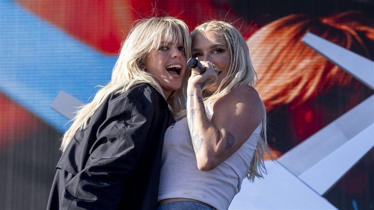 <i>Emma McIntyre/Getty Images via CNN Newsource</i><br/>Reneé Rapp and Kesha perform onstage at the 2024 Coachella Valley Music and Arts Festival on Sunday
