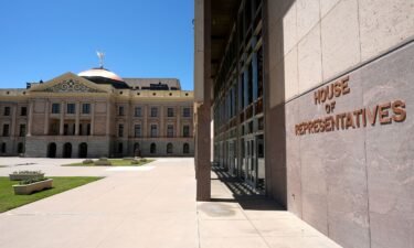 The Arizona House of Representatives building at the Arizona Capitol is shown April 11