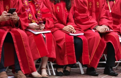 Graduates attend the University Of Southern California's commencement in 2017 in Los Angeles.
