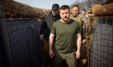 Ukrainian President Volodymyr Zelensky inspects defenses in Kharkiv region