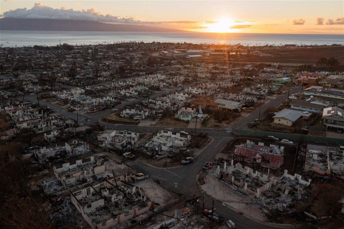 <i>Tamir Kalifa/The Washington Post/Getty Images via CNN Newsource</i><br/>Burned homes and vehicles are seen in a neighborhood that was destroyed by the recent windswept wildfires in Lahaina