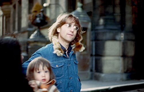Former Beatle John Lennon is photographed with his wife Yoko Ono and son Sean Lennon in New York three years before he was killed.