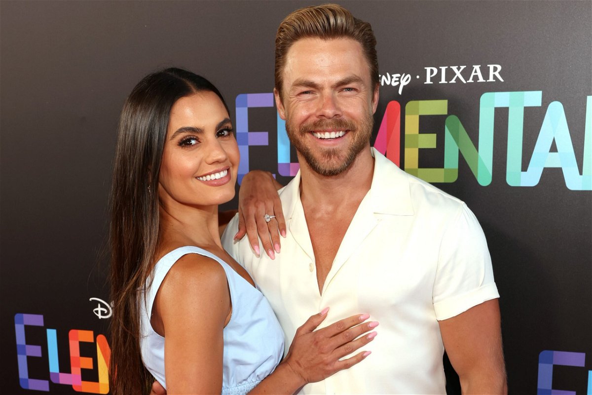 <i>Jesse Grant/Getty Images via CNN Newsource</i><br/>Hayley Erbert and Derek Hough attend the World Premiere of Disney and Pixar's feature film 