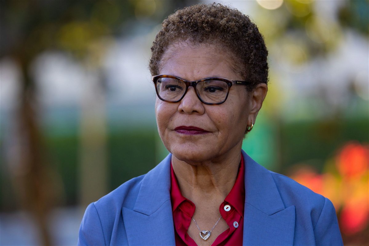 <i>Irfan Khan/Los Angeles Times/Getty Images/File via CNN Newsource</i><br/>The home of Mayor Karen Bass was broken into Sunday morning