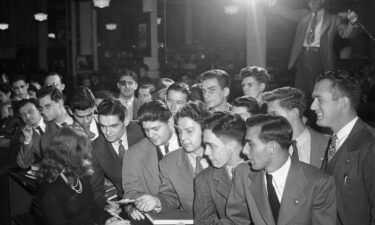 Veterans in 1945 receive books and notebooks — as well as tuition and other fees — under the GI Bill of Rights. Though the bill was neutral in its language