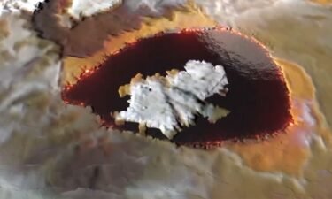 A graphic shows what a lava lake
