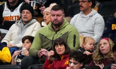 Strahinja Jokić (middle) watches a Denver Nuggets game against the Indiana Pacers on January 14.