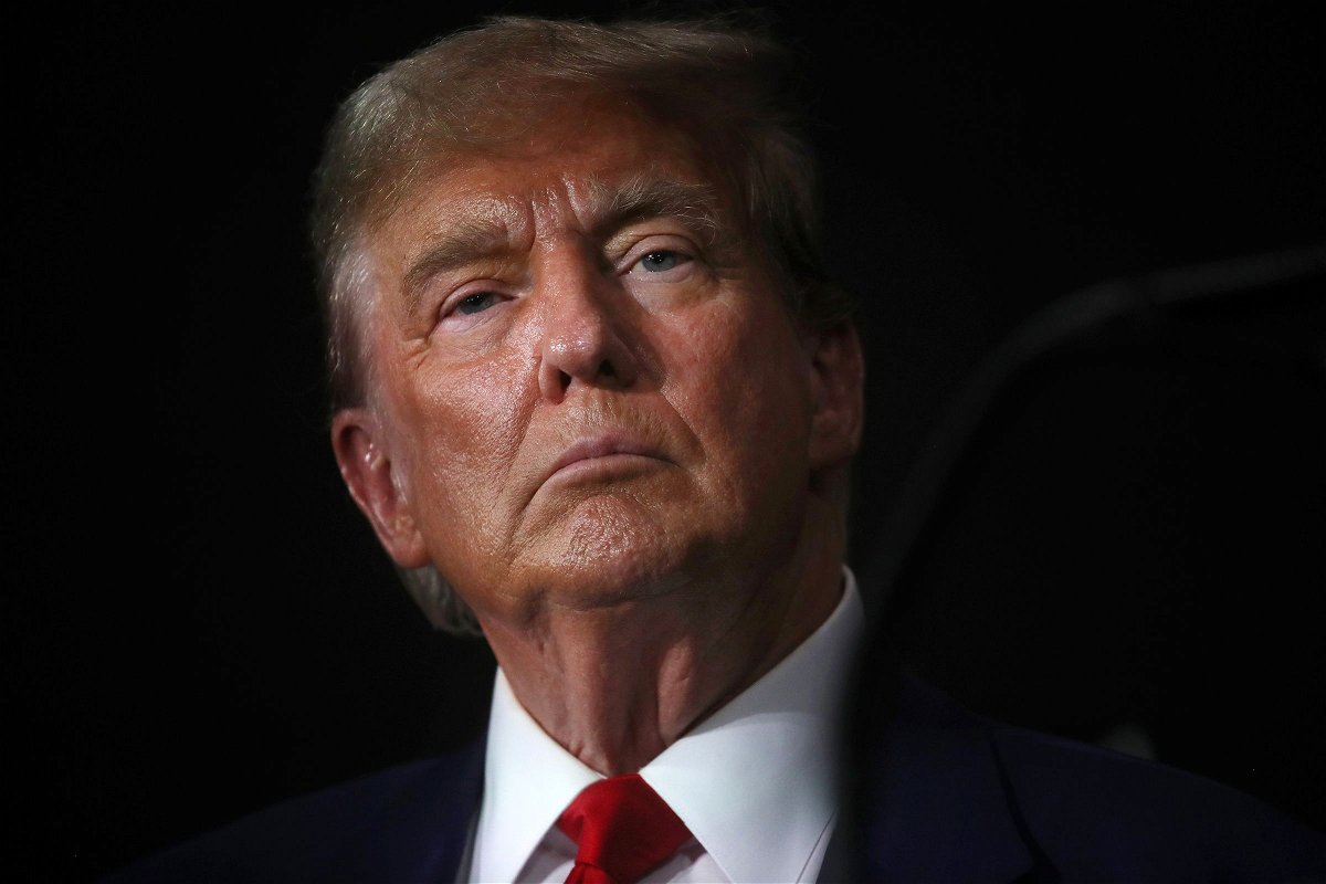 <i>Spencer Platt/Getty Images via CNN Newsource</i><br/>Former President Donald Trump attends a campaign event on April 2