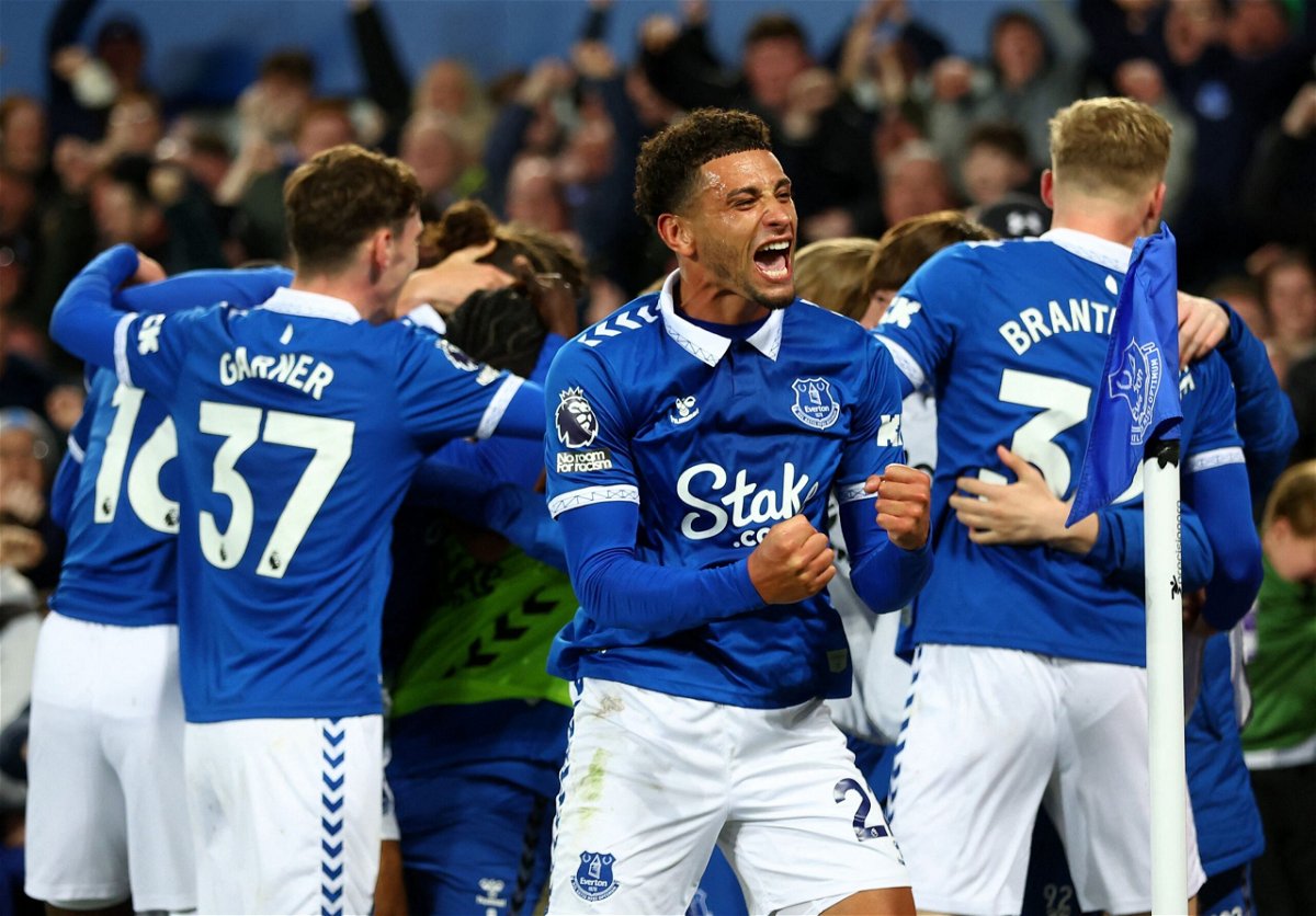 Everton celebrated a first derby victory at Goodison Park in 14 years.