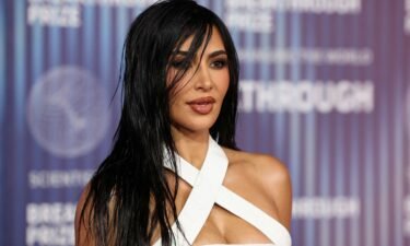 Kim Kardashian attends the Breakthrough Prize awards in Los Angeles. Kardashian is expected to join Vice President Kamala Harris at the White House on Thursday for a roundtable to discuss pardons.