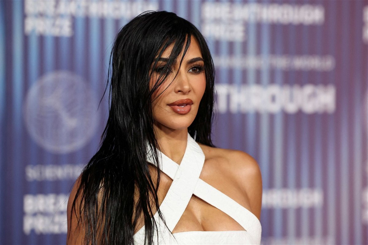 Kim Kardashian attends the Breakthrough Prize awards in Los Angeles. Kardashian is expected to join Vice President Kamala Harris at the White House on Thursday for a roundtable to discuss pardons.