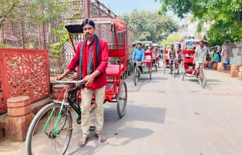 Rickshaw driver Azeez accepts only cash.