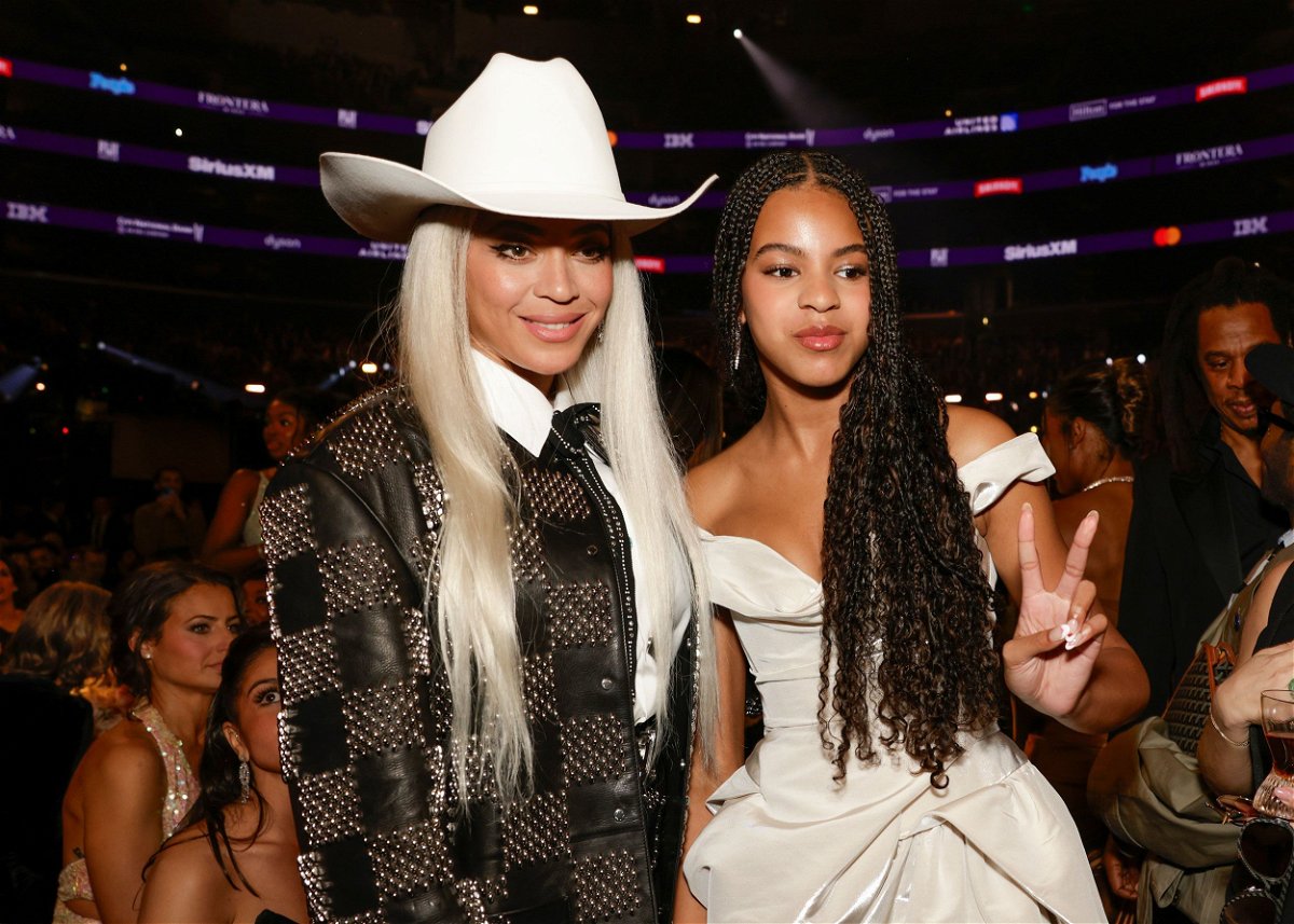 <i>Francis Spekcer/CBS/Getty Images via CNN Newsource</i><br/>Beyoncé and Blue Ivy Carter are seen here at the Grammys in February. Beyoncé’s 12-year-old daughter voices Kiara