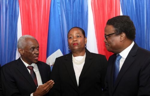 Members of Haiti's transitional council: Edgard Leblanc Fils