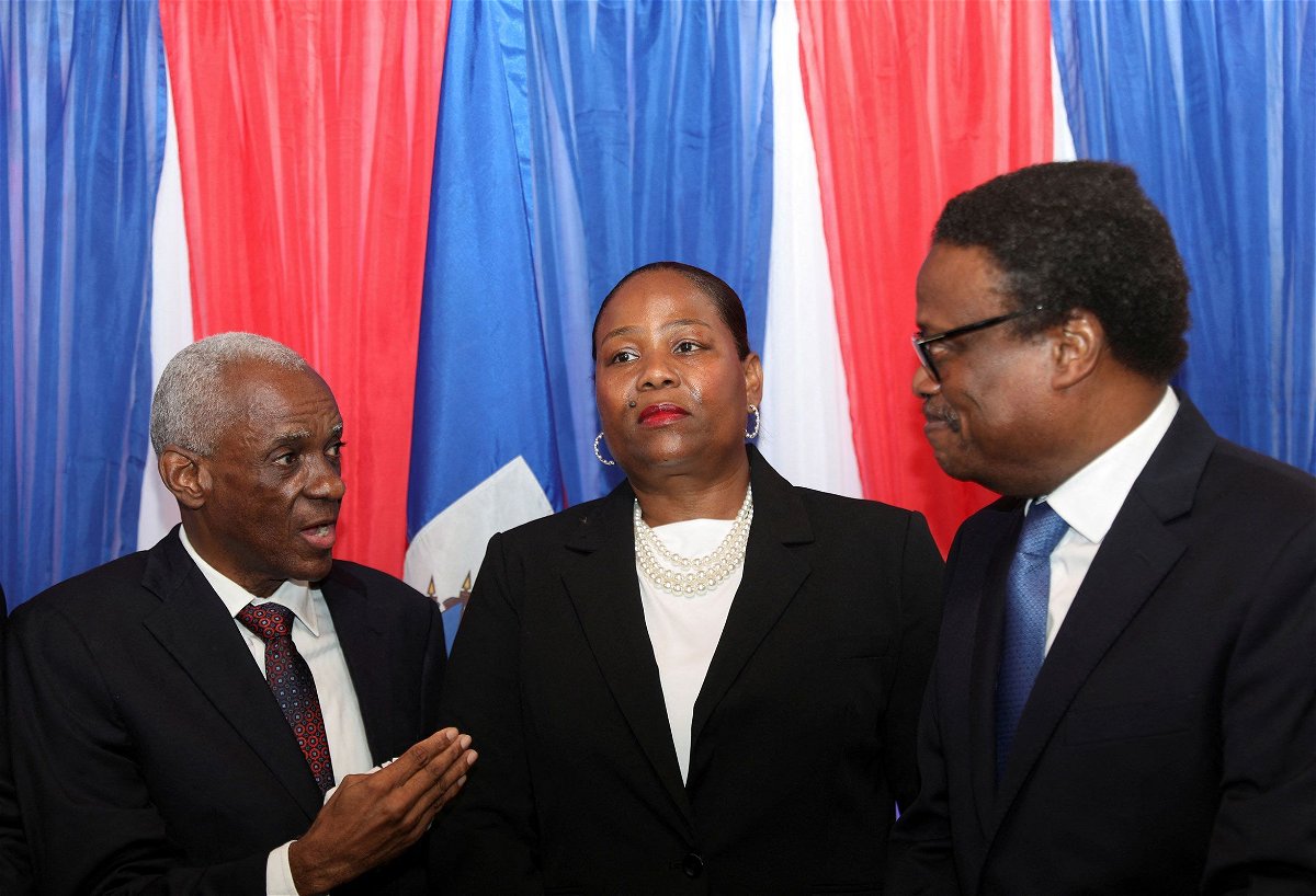 Members of Haiti's transitional council: Edgard Leblanc Fils