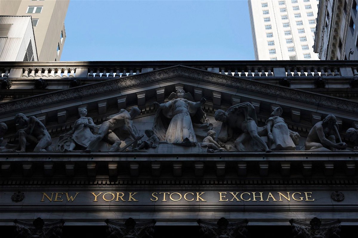 <i>Michael M Santiago/Getty Images via CNN Newsource</i><br/>All three major indexes closed out April lower
