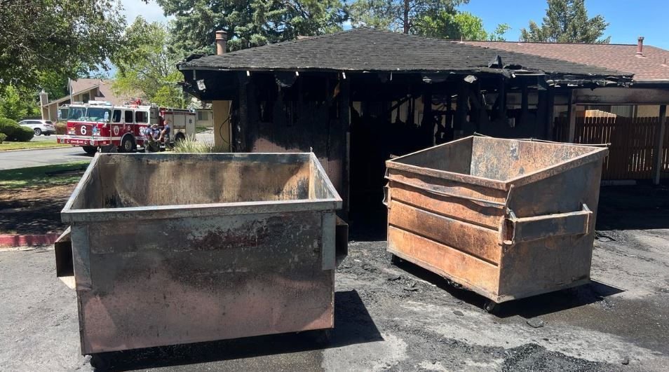 <i>KCNC via CNN Newsource</i><br/>An off-duty Aurora fire captain rescued a dog before crews extinguished a burning carport in Aurora