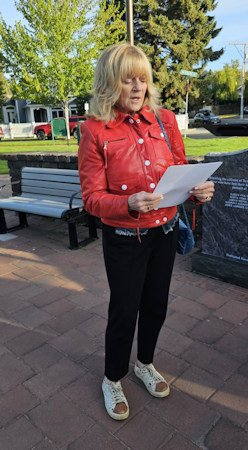 Deschutes Commissioner Patti Adair reads Biden Armed Forces Day proclamation 5-18