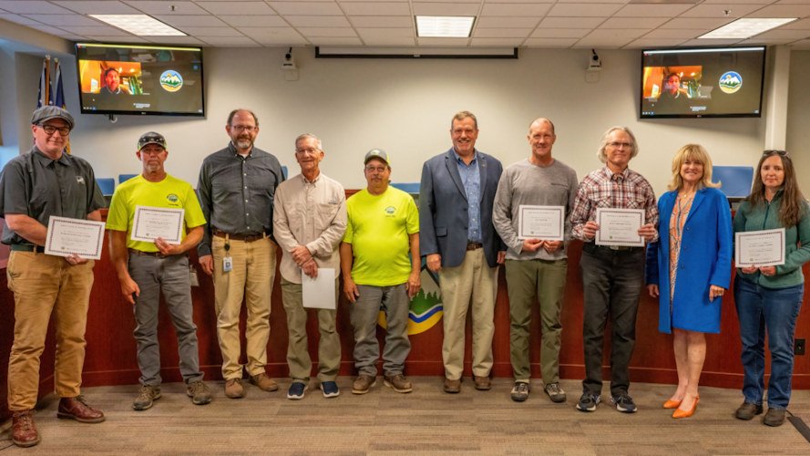 2024 Safe Sidewalks Award Winners with Deschutes County Board of Commissioners