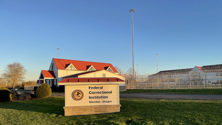 Entrance to Federal Correctional Institution Sheridan.