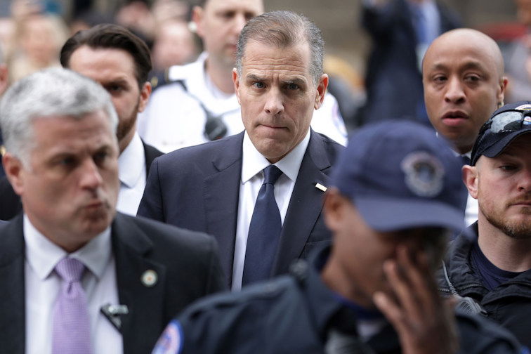 Hunter Biden arrives for a closed-door deposition before Congress on February 28 in Washington. Attorneys for Biden have asked the judge presiding over his tax case to delay the trial currently set for late June.