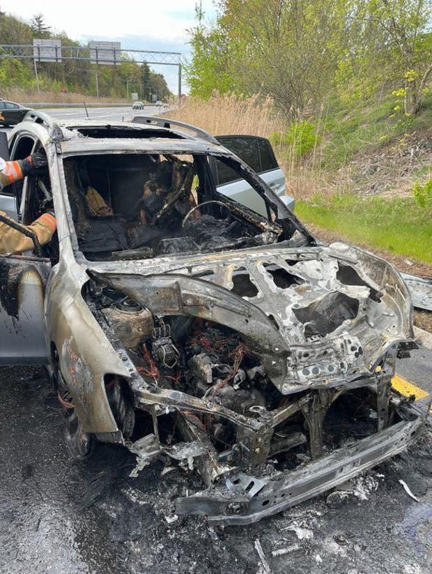 Woman survives car fire after brakes fail going 60 mph on highway - KTVZ