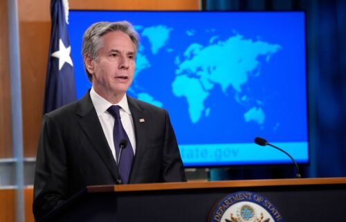 Secretary of State Antony Blinken speaks about the recently released 2023 Country Reports on Human Rights Practices during a briefing at the State Department in Washington