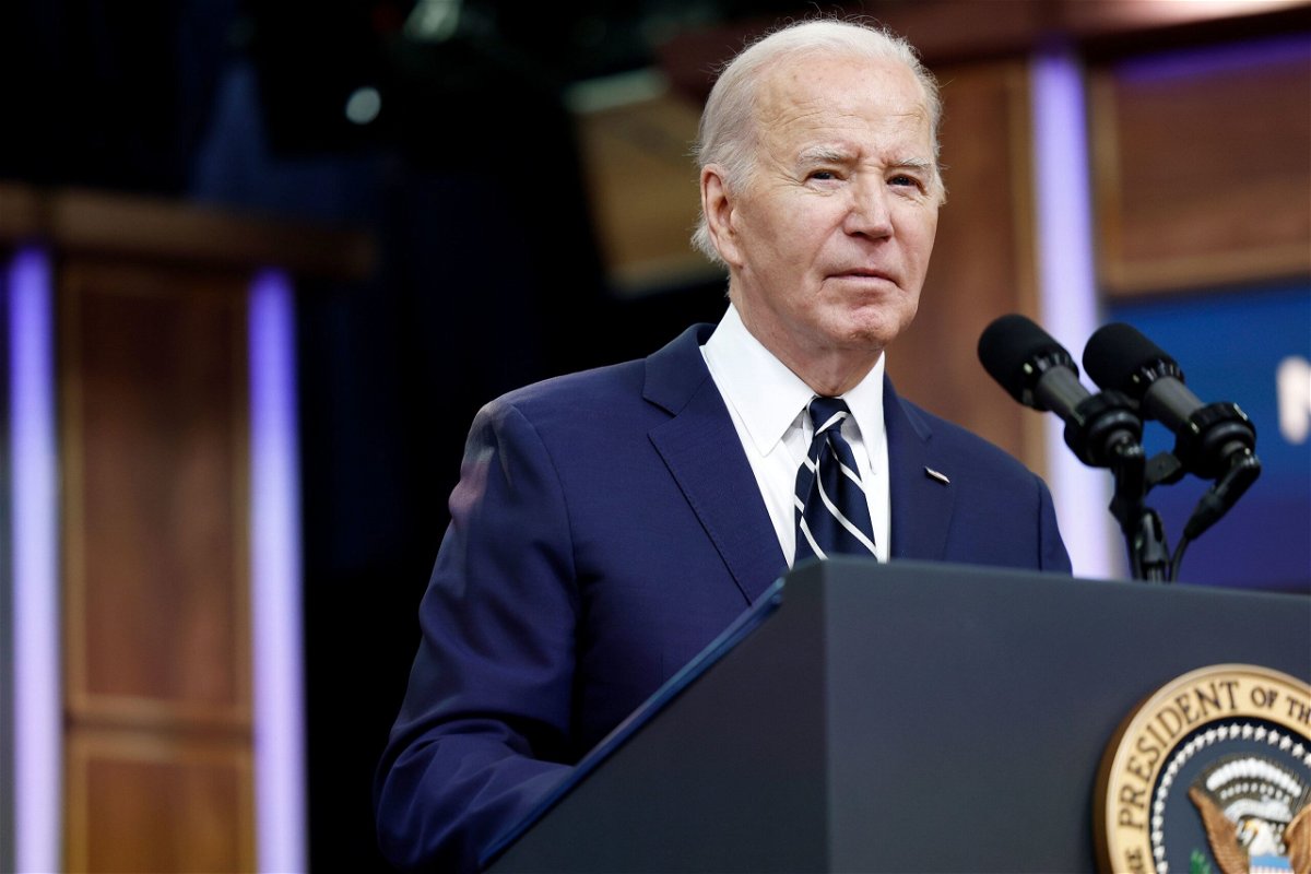 President Joe Biden gives remarks virtually to the National Action Network Convention last month. Biden will deliver a keynote address on May 7 at the US Holocaust Memorial Museum’s annual Days of Remembrance ceremony at the US Capitol.